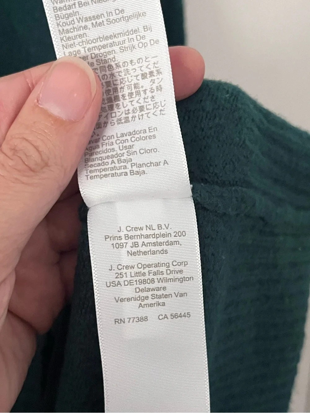 J. Crew Crewneck Sweater in Extra Soft Yarn Small Academic Green CN405